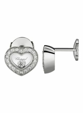 Chopard Ohrring Happy Diamonds Icons Ohrringe Aus 18 Karat Weißgold Und Diamanten silber