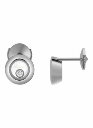Chopard Ohrring Happy Diamonds Icons Ohrringe Aus 18 Karat Weißgold Und Diamanten silber