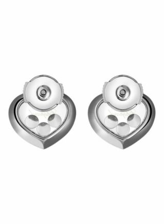 Chopard Ohrring Happy Diamonds Icons Ohrringe Aus 18 Karat Weißgold Und Diamanten silber