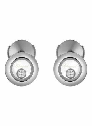 Chopard Happy Diamonds Icons Ohrringe aus 18 Karat Weißgold und Diamanten Ohrringe Damen, Weißgold