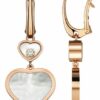 Chopard Ohrring Happy Hearts Ohrringe Aus 18 Karat Roségold, Diamanten Und Perlmutt rosegold