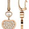 Chopard Ohrring Happy Hearts Ohrringe Aus 18 Karat Roségold Und Diamanten rosegold