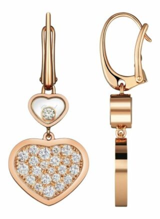 Chopard Ohrring Happy Hearts Ohrringe Aus 18 Karat Roségold Und Diamanten rosegold