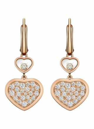 Chopard Ohrring Happy Hearts Ohrringe Aus 18 Karat Roségold Und Diamanten rosegold