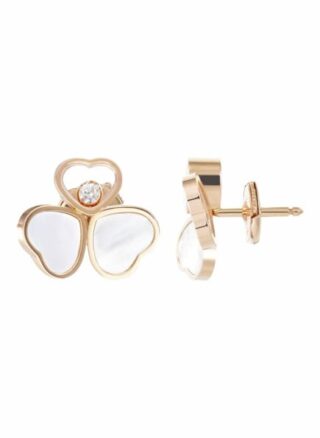 Chopard Ohrring Happy Hearts Wings Ohrringe Aus 18 Karat Roségold, Diamanten Und Perlmutt rosegold