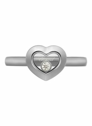 Chopard Happy Diamonds Icons Ring aus 18 Karat Weißgold und Diamanten Ring Damen, Weißgold