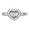 Chopard Ring Happy Diamonds Icons Ring Aus 18 Karat Weißgold Und Diamanten silber