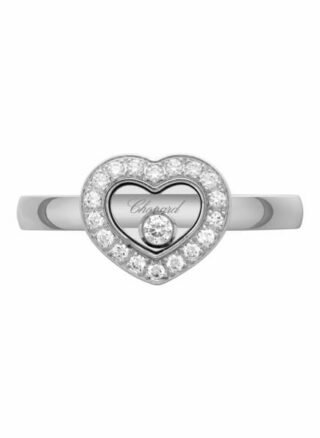 Chopard Ring Happy Diamonds Icons Ring Aus 18 Karat Weißgold Und Diamanten silber