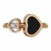 Chopard Ring Happy Hearts Ring Aus 18 Karat Roségold, Diamanten Und Onyx rosegold