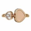 Chopard Ring Happy Hearts Ring Aus 18 Karat Roségold, Diamanten Und Rosa Stein rosegold