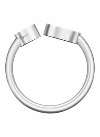 Chopard Ring Happy Hearts Ring Aus 18 Karat Weißgold, Diamanten Und Perlmutt silber