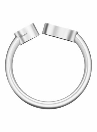 Chopard Ring Happy Hearts Ring Aus 18 Karat Weißgold Und Diamanten silber
