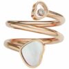 Chopard Ring Happy Hearts Twist Ring Aus 18 Karat Roségold, Diamanten Und Perlmut rosegold