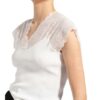 Cinque T-Shirt Mit Spitzeneinsatz beige