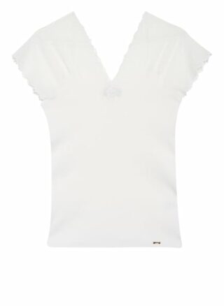 Cinque T-Shirt Mit Spitzeneinsatz beige