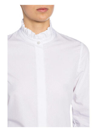 Claudie Pierlot Bluse Mit Rüschenbesatz weiss