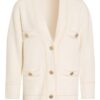 Claudie Pierlot Strickjacke Maxiklas weiss