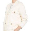 Claudie Pierlot Strickjacke Maxiklas weiss
