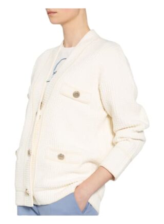 Claudie Pierlot Strickjacke Maxiklas weiss