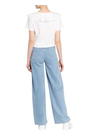 Claudie Pierlot T-Shirt Trefle Mit Lochspitze weiss
