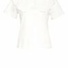 Claudie Pierlot T-Shirt Trefle Mit Lochspitze weiss