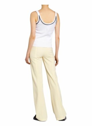 Claudie Pierlot Top Tok Mit Spitzenbesatz weiss