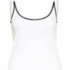 Claudie Pierlot Top Tok Mit Spitzenbesatz weiss