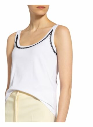 Claudie Pierlot Top Tok Mit Spitzenbesatz weiss