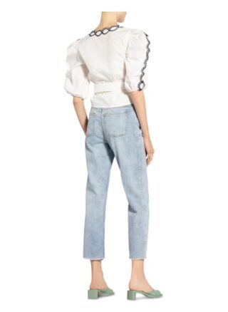 Claudie Pierlot Wickelbluse Mit Lochspitze weiss