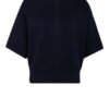 Closed Kurzarmpullover blau