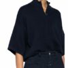 Closed Kurzarmpullover blau