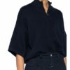 Closed Kurzarmpullover blau