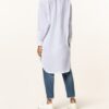 Closed Oversized-Hemdbluse weiss