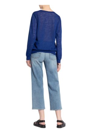 Closed Pullover Mit Leinen blau