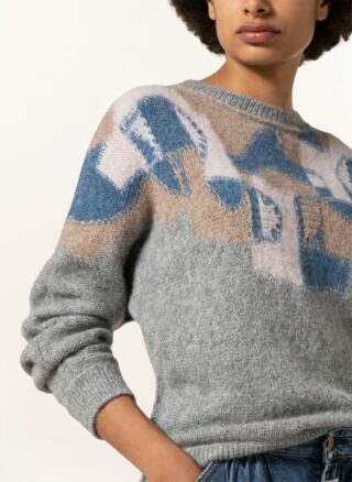 closed Pullover Damen, Grau