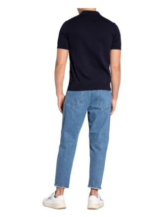 Closed Strick-Poloshirt blau