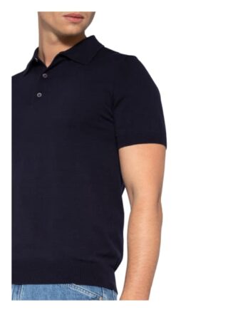 Closed Strick-Poloshirt blau