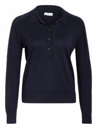 Closed Strick-Poloshirt blau