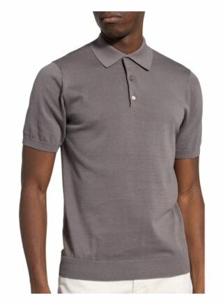 Closed Strick-Poloshirt grau