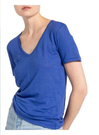 Closed T-Shirt Aus Leinen blau