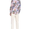 Colours & Sons Hemd Harold Slim Fit Mit Stehkragen Und Leinen blau