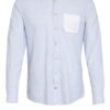 Colours & Sons Hemd Louis Slim Fit Mit Stehkragen blau