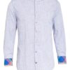 Colours & Sons Hemd Wilson Slim Fit Mit Stehkragen blau