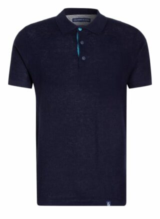 COLOURS & SONS Pique-Poloshirt Herren, Blau