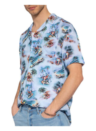 Colours & Sons Resorthemd Yuri Regular Fit blau