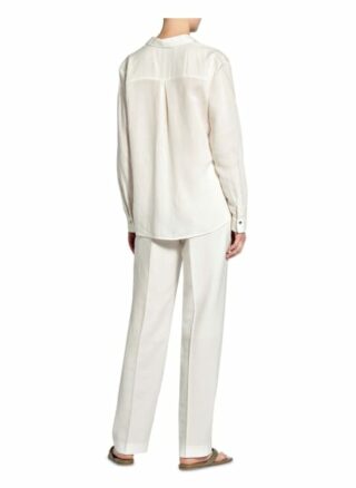 Comma Hemdbluse Mit Leinen weiss
