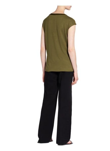 Comma T-Shirt Im Materialmix gruen Comma T-Shirt Im Materialmix gruen