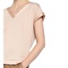 Comma T-Shirt Mit Leinen rosa