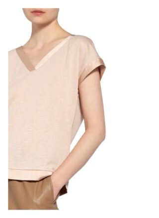 Comma T-Shirt Mit Leinen rosa