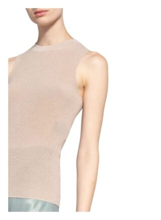 Comma Top Mit Glitzergarn rosa
